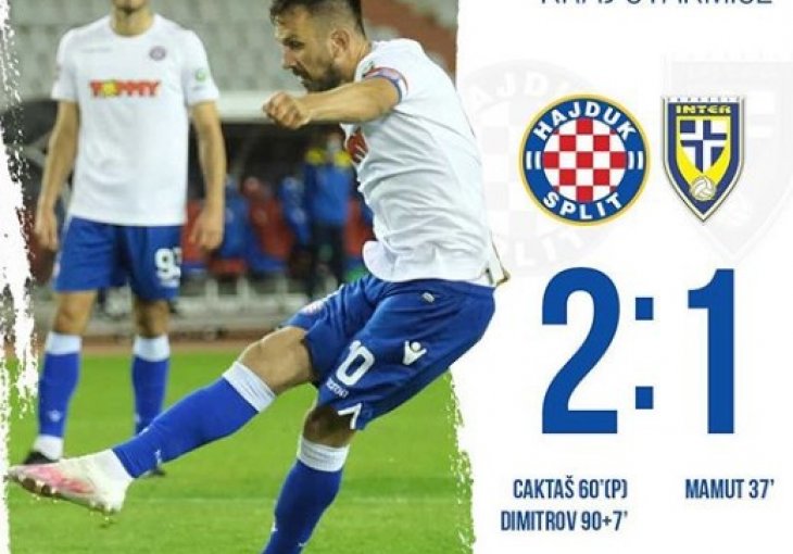 LUDNICA U SPLITU: Hajduk slavio u 97. minuti