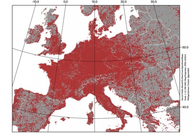 ZNATE LI ŠTA PREDSTAVLJAJU CRVENE TAČKICE? Na internetu osvanula VEOMA ZANIMLJIVA MAPA, mnogi posmatraju u čudu