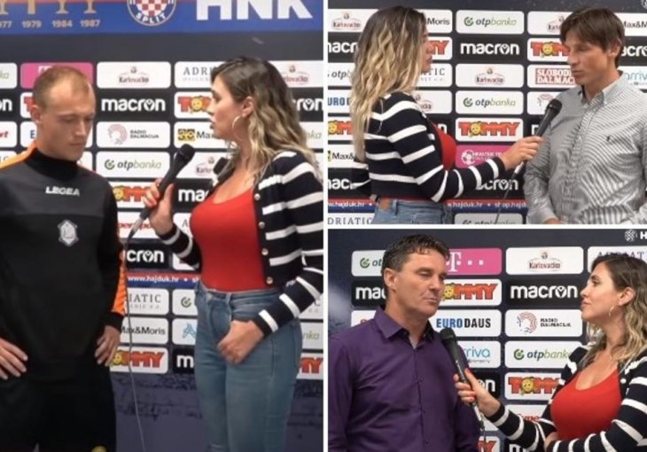 PRELIJEPA VODITELJKA SE ISPRSILA I POČELA DA REŠETA PITANJIMA: Fudbaleri Hajduka na velikim mukama! Intervju o kojem bruji region