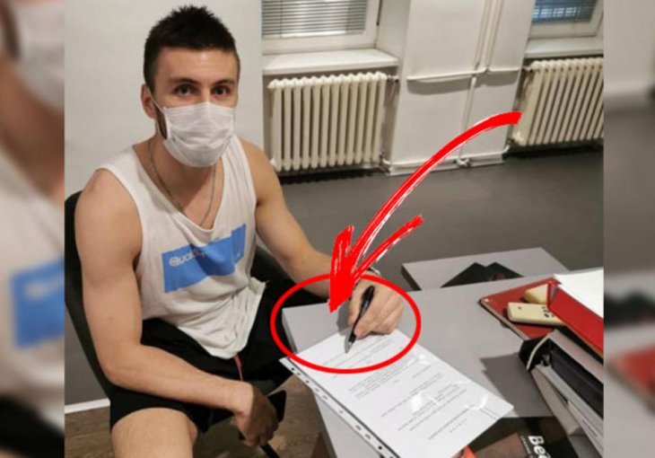 PA, OVO NEMA NIGDJE! Gordić ''potpisao'' za Partizan, a svi su se smijali JEDNOM detalju! HIT FOTKA