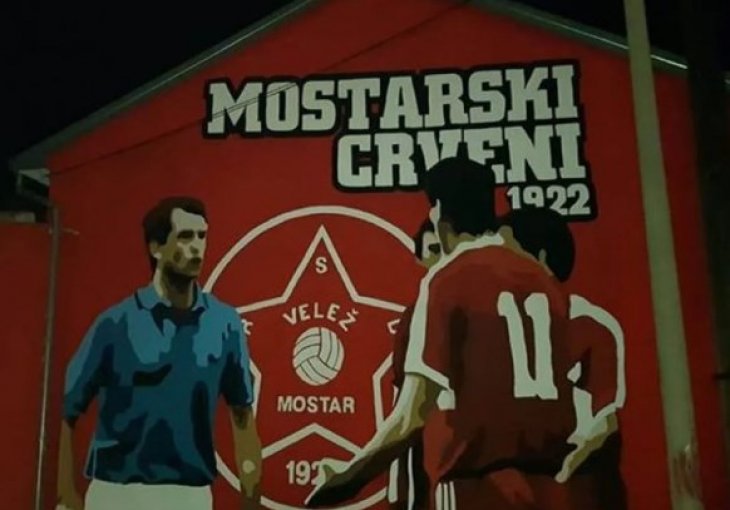 Veličanstven prizor iz Mostara: Red Army posvetio veliki mural Dušanu Bajeviću i Semiru Tuci