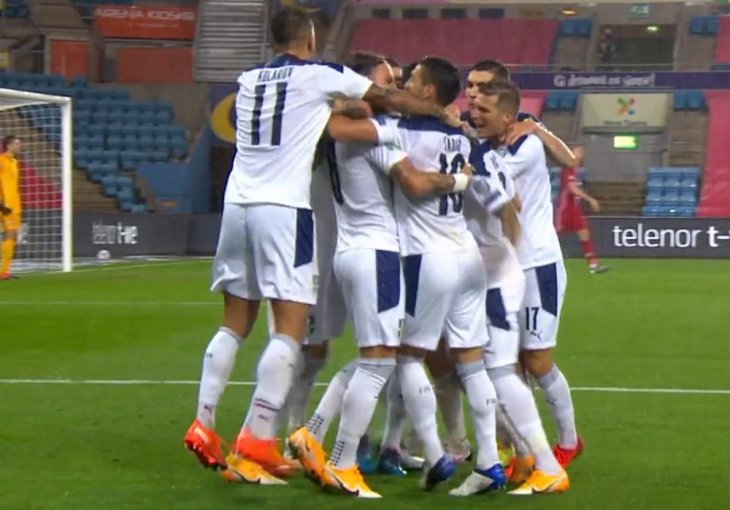SERGEJ UŠAO U IGRU I DAO GOL! Evo kako je srpski reprezentavivac zatresao mrežu Norvežana! VIDEO