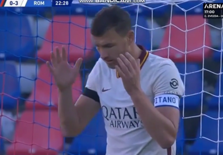 Ovo ne viđamo često: Džeko sa tri metra promašio zicer (VIDEO)