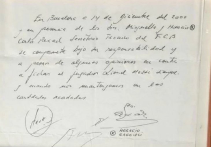 OVAKO JE IZGLEDAO UGOVOR MESIJA I BARCELONE, POTPISAN NA SALVETI: Ta poruka je promijenila svijet sporta
