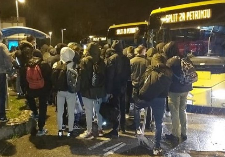 Tri busa Torcide stigla su u Petrinju: Policija im dala  prve zadatke