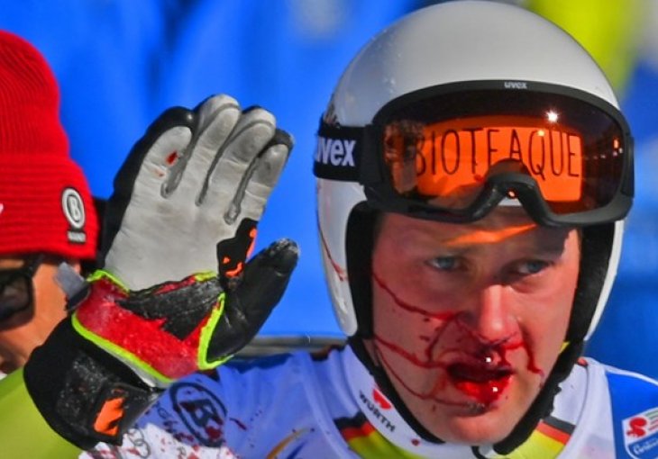 Njemački skijaš se u spustu zabio u reklame, Utrka je bila prekinuta