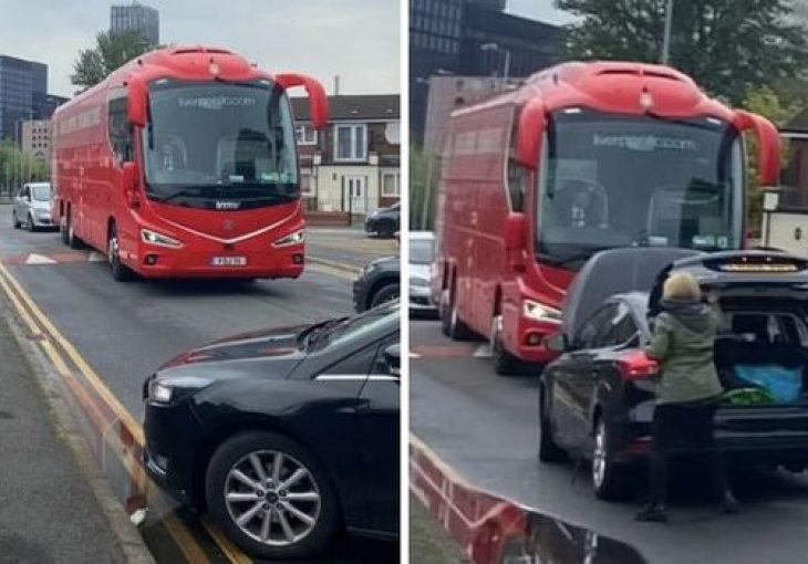 Bruka navijača Manchester Uniteda: Zaustavili POGREŠAN autobus Liverpoola i PROBUŠILI MU GUME