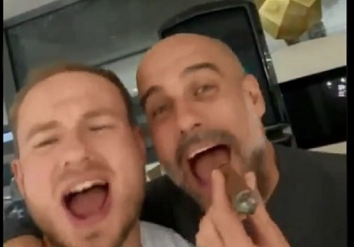 ISPLIVAO DO SADA NEVIĐENI SNIMAK: Pep Gvardiola napravio haos na proslavi, NE ZNATE KAKAV JE ON LIK
