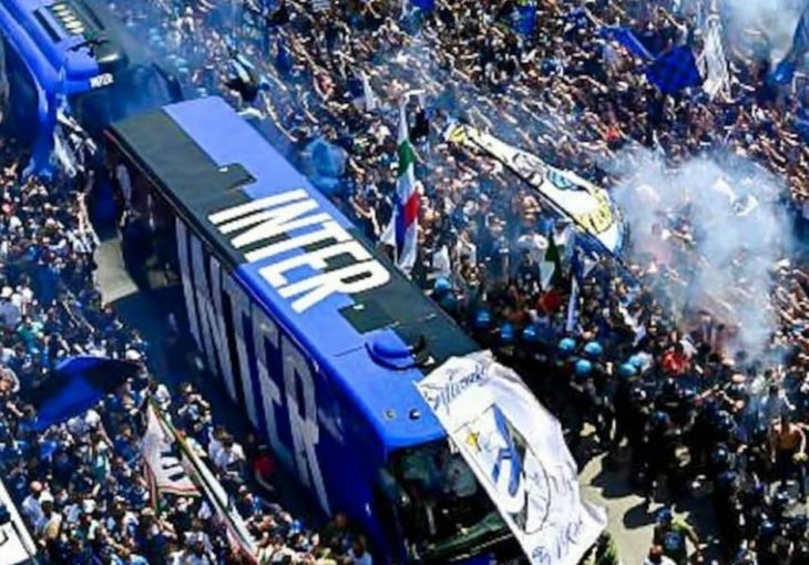Interov autobus stiže na Giuseppe Meazzu, nevjerovatno je ono što su im navijači priredili