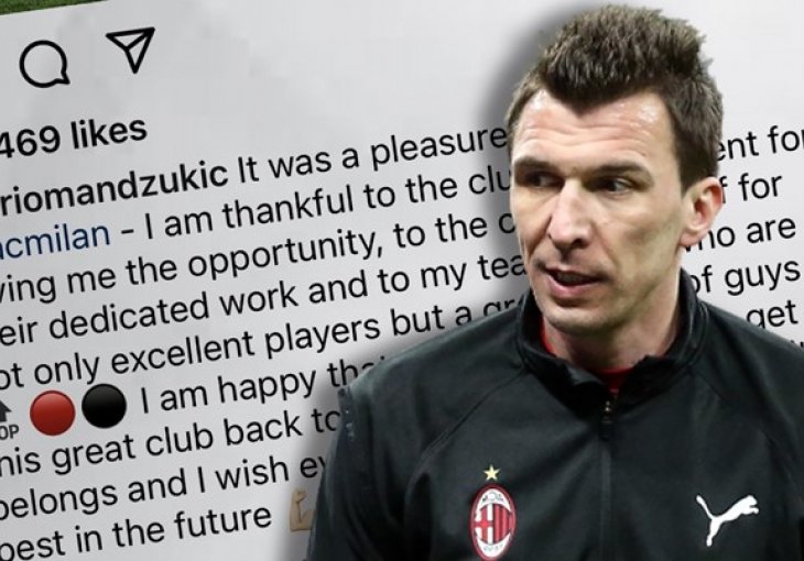 DRAMATIČAN RASPLET: Mandžukić se oprostio od Milana, EVO ŠTA JE NAPISAO