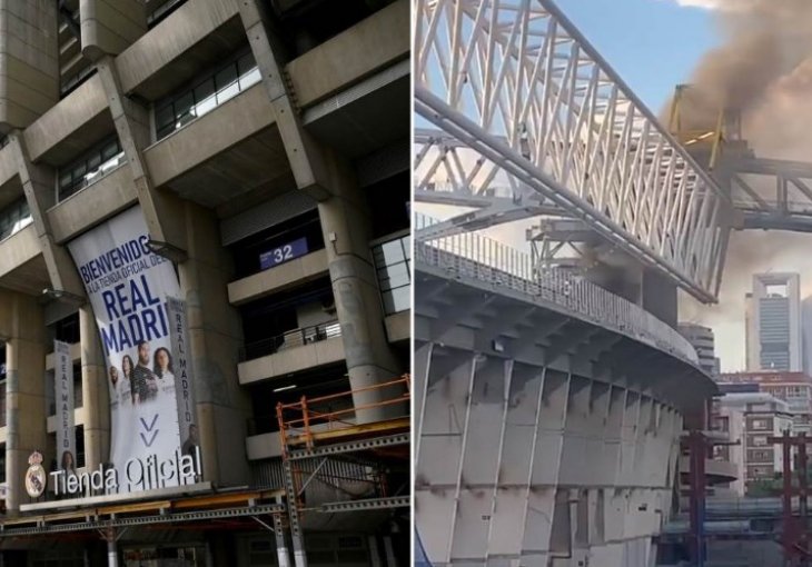 HAOS U ŠPANIJI, GORI SANTIAGO BERNABEU: Zapalio se stadion Real Madrida, zlokobni dim kulja sa krova