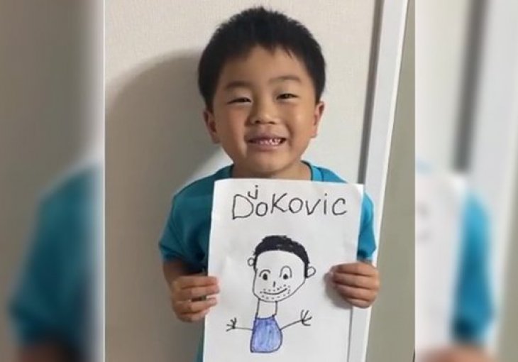 VIDEO ODUŠEVIO SRBIJU ALI I CIJELI SVIEJT! Japanski dječak poslao Novaku poruku i crtež pred dolazak u Tokio