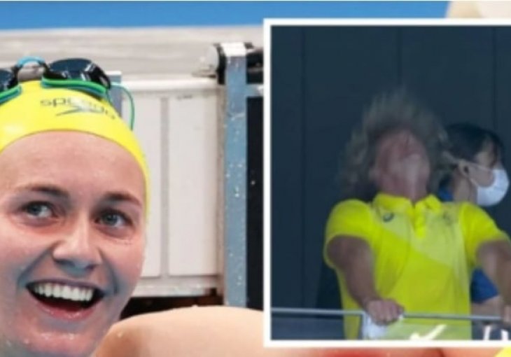 Luda reakcija trenera reprezentacije Australije nakon pobjede njegove takmičarke u plivanju obilazi svijet