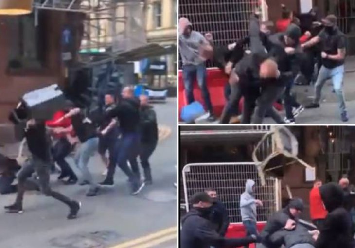 ŽESTOKA TUČA NAVIJAČA MANCHESTERA UNITEDA I LEEDSA: Skandal uoči utakmice (VIDEO)