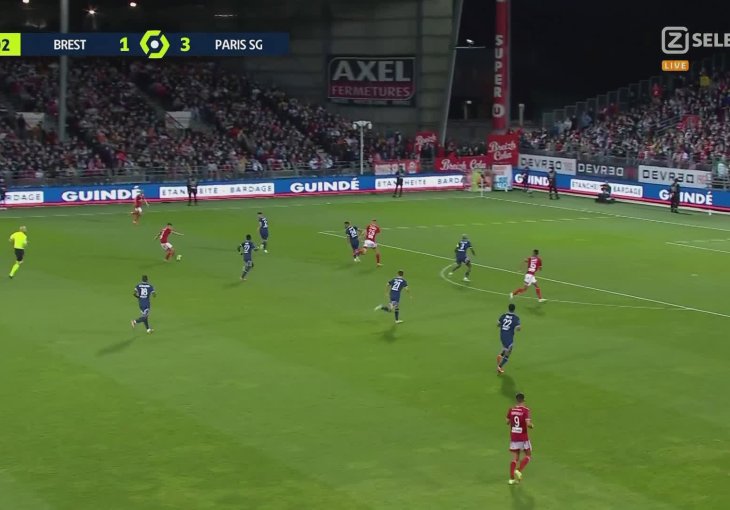 Fantastičan pogodak Idrisa Gej-a sa preko 30m obilježio utakmicu Brest:PSG (VIDEO) 