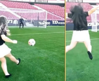 OVO JE HIT: Griezmannova supruga postigla sjajan gol, navijači PIŠU DA ATLETICO I NJU DOVEDE (VIDEO)
