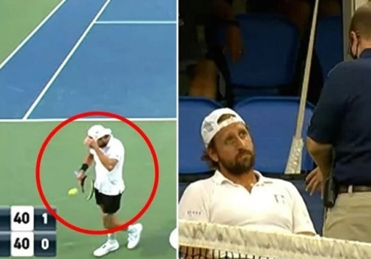 Američki teniser diskvalifikovan poput Đokovića jer je lopticom slučajno pogodio sudiju