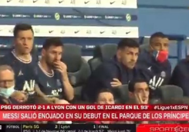 NEPROCJENJIVO Pogledajte reakciju Messija kad je s klupe gledao kako Icardi zabija za pobjedu PSG-a