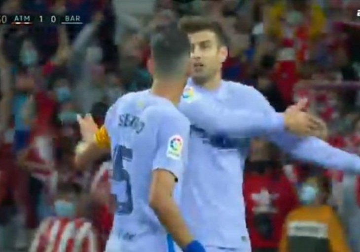 (VIDEO) RASULO U EKIPI BARCELONE NA GOSTOVANJU U MADRIDU: Prilikom slavlja gola domaćina, Pique i Busquets se svađali na terenu