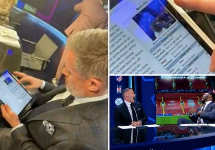 Edu gostovao u emisiji CBS Sportsa, a Carragher uhvaćen kako 