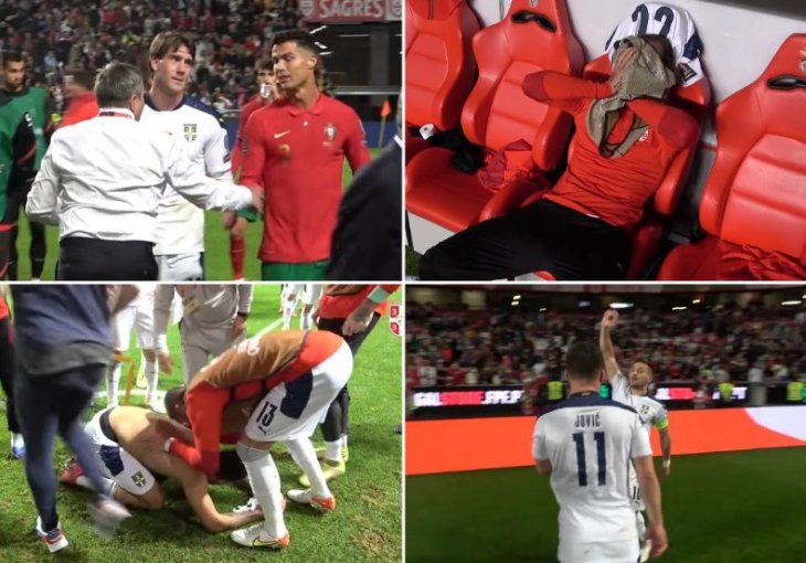 VLAHOVIĆ TJEŠIO UPLAKANOG RONALDA, A ONDA MU JE PRIŠAO PIKSI: Pogledajte kako je Kristijano reagovao, OVO NISTE VIDJELI NA TV-U (VIDEO)