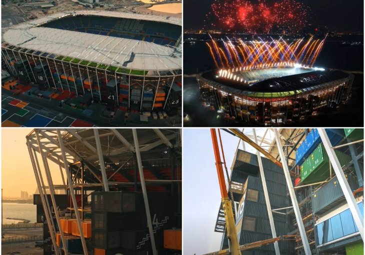 STADION OD KONTEJNERA NA MUNDIJALU: Zvuči smiješno, ali ovo je ČUDO tehnologije! Poslije će ga RASKLOPITI (VIDEO)
