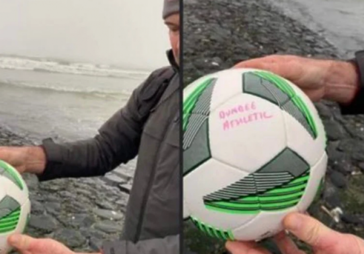 Na obali Nizozemske pronađena lopta ispucana u rijeku tokom utakmice u Škotskoj