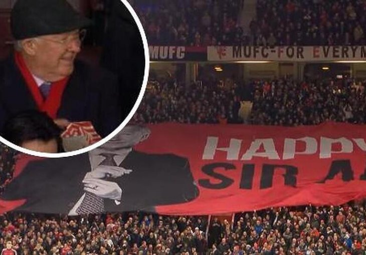 Navijači Uniteda sjajno čestitali 80. rođendan Fergusonu, Škot ostao oduševljen prizorom