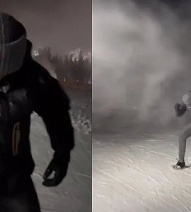 SVE PRŠTI, NEODOLJIVO PODSJEĆA NA ROCKYJA Bokserski prvak Oleksandr Usyk pokazao kako trenira po velikoj sniježnoj mećavi