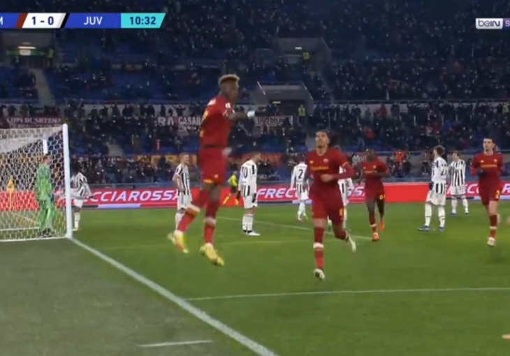 (VIDEO) Sjajan derbi između Rome i Juventusa: Abraham pogodio za vodstvo Vučice, ali Dybala vrlo brzo vratio stvari na početak