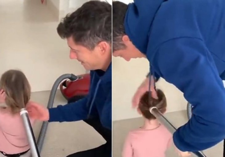 Lewandowski u ulozi oca: Usisivačem pravio frizuru kćerki pa postao hit na internetu
