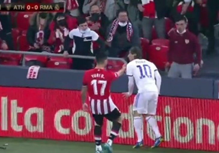 Modrić potezom u prvoj minuti razljutio navijače Athletica: Evo šta je uradio
