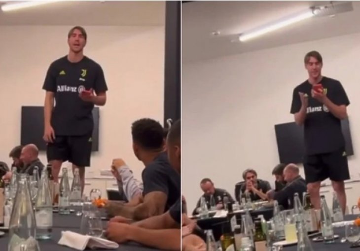 Vlahović na predstavljanju u Juventusu zapjevao hit s više od 244 miliona pregleda na YouTubeu