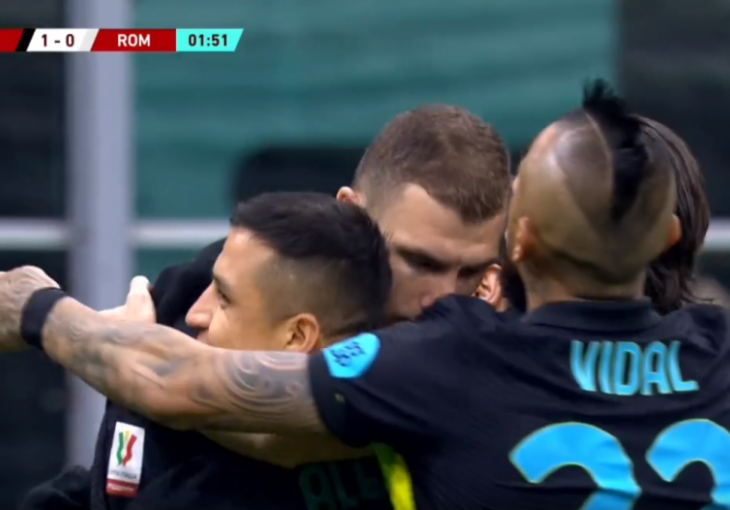 POGLEDAJTE KAKO SU NAVIJAČI INTERA DOČEKALI MOURINHA Portugalac kao skamenjen stajao u 2. minuti, a jeste li vidjeli kako je Džeko proslavio pogodak