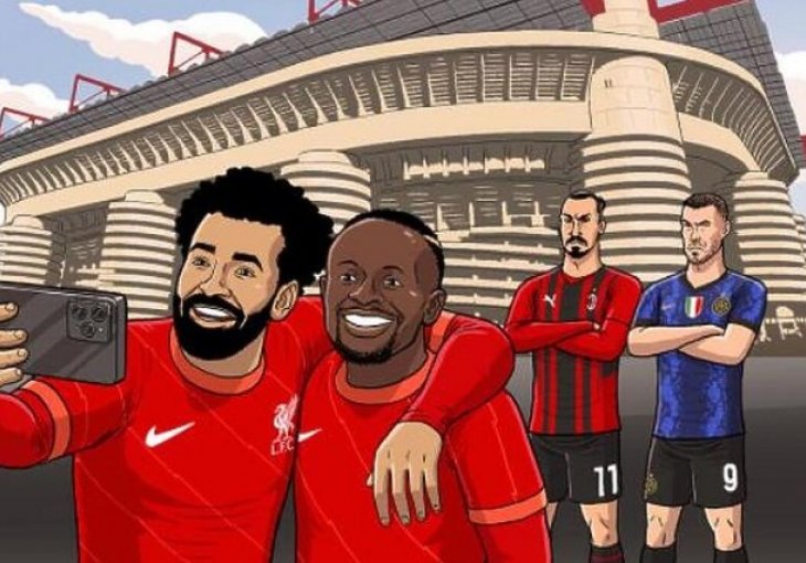 Novi uspjeh Liverpoola prikazan karikaturom, Džeko i Ibrahimović zajedno tuguju