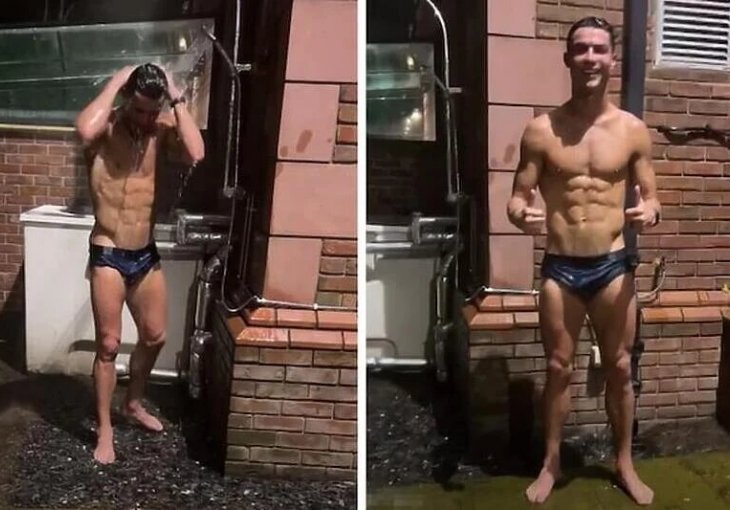 IMA LI ON GRAM MASTI NA TIJELU? Ronaldo predstavio isklesano tijelo, tuširanje uživo gledalo gotovo 700.000 ljudi