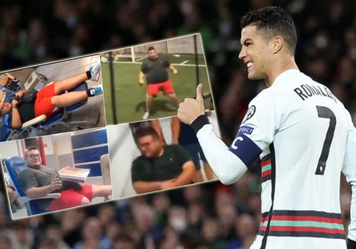 BUCKO HTIO DA ISKOPIRA RONALDA, PA ZAVRŠIO U BOLNICI: Urnebesan snimak kruži društvenim mrežama (VIDEO)