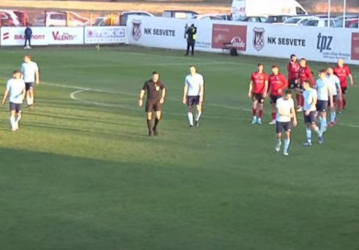 NEVIĐENI HAOS U HRVATSKOM FUDBALU: Sudija poništio gol u 90. minutu, pa BJEŽAO od POMAHNITALIH navijača (VIDEO)