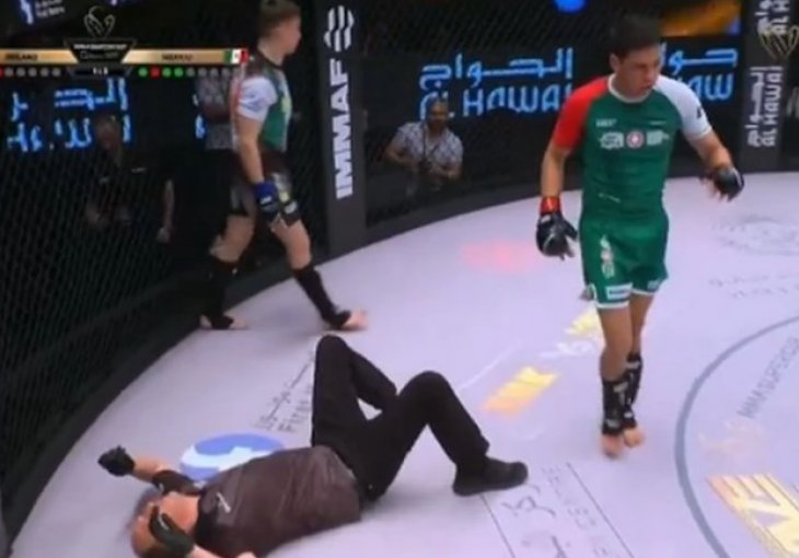 BIZARNA SITUACIJA: MMA borac nokautirao sudiju nogom (VIDEO)