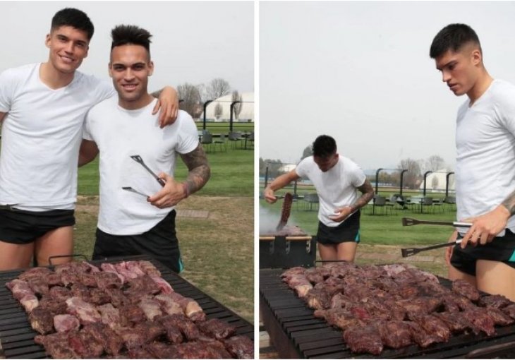Atmosfera na druženju poslije treninga: Inzaghi oduševio Džeku i društvo, a onda su Lautaro i Correa stali za roštilj