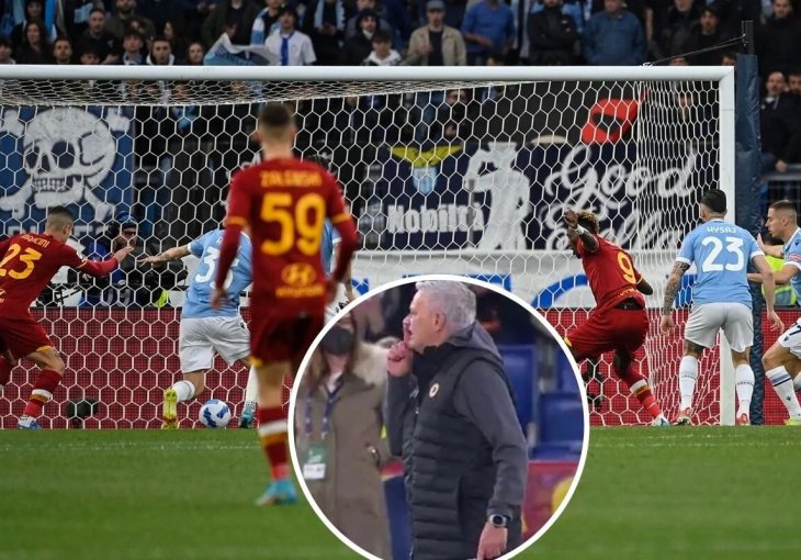 ROMA PREGAZILA LAZIO Mourinhova reakcija apsolutno zasjenila Pellegrinijev perfektni slobodnjak