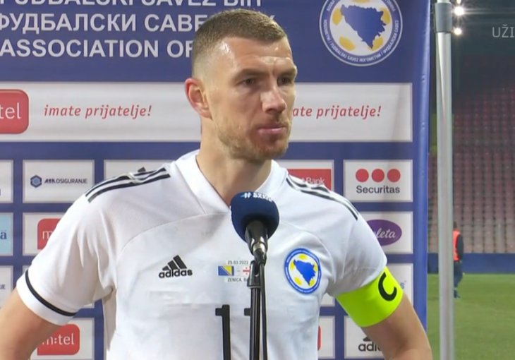 Edin Džeko vidno razočaran nakon blamaže protiv Gruzije stao pred kamere: Evo šta je Dijamant poručio!