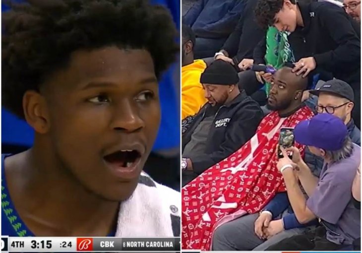 HIT! NAVIJAČ SE ŠIŠAO NA NBA UTAKMICI: Ovo je šokiralo sve igrače - finiš meča, a on morao da sredi frizuru! (VIDEO)