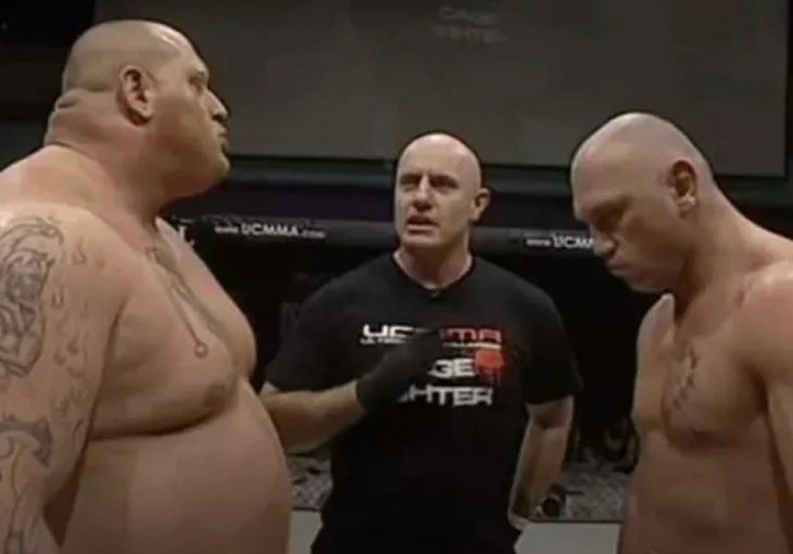 Duel Davida od 100 kg i Golijata od 170 kg trajao 20 sekundi, završen je šokantno  (VIDEO)