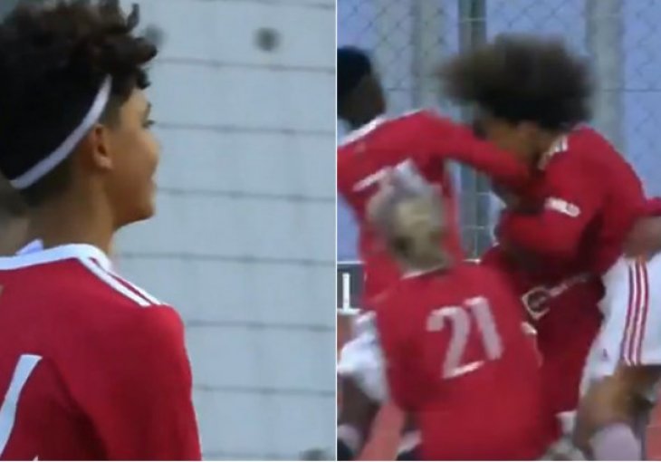 Njuh za gol - ISTI ĆALE, poza - isti ćale: Sin Kristijana Ronalda strijelac za Mančester, a svi pričaju o ovoj PROSLAVI (VIDEO)