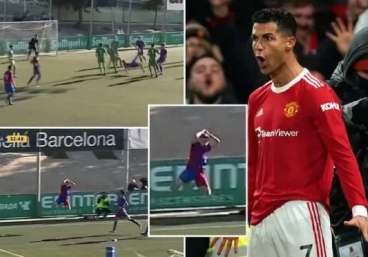 FANTASTIČNA GOLČINA ŠKARICAMA KOJA MU MOŽE UNIŠTITI KARIJERU: Omladinac Barcelone slavio gol u stilu Cristiana, klub obrisao pa 