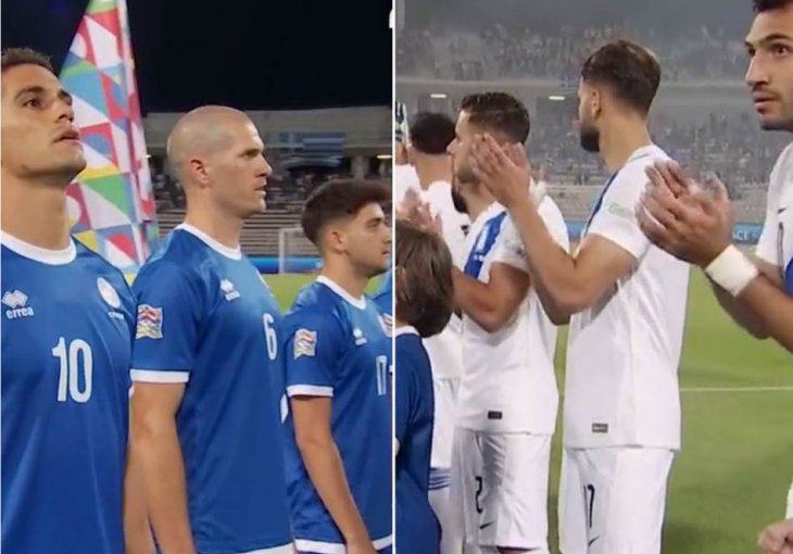 FUDBALERI DVA TIMA PJEVAJU ISTU HIMNU - I CIJELI STADION S NJIMA: Emocije u Grčkoj, o ovom trenutku se priča! (VIDEO)