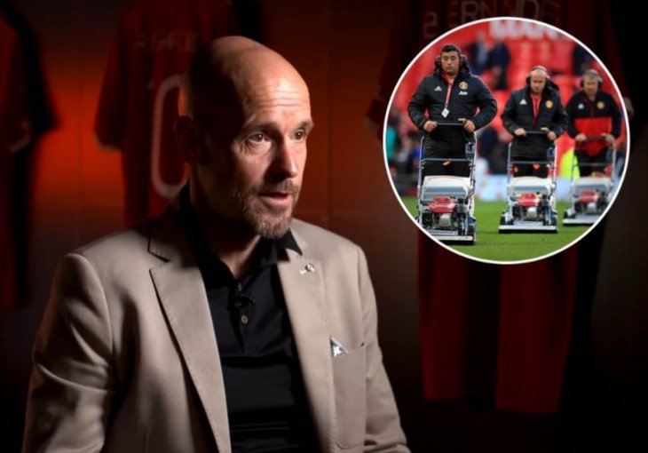 TEN HAG UČIO LJUDE U JUNAJTEDU KAKO DA POKOSE TRAVU: Došao u Mančester i tražio promjenu, a onda je dobio loše vijesti