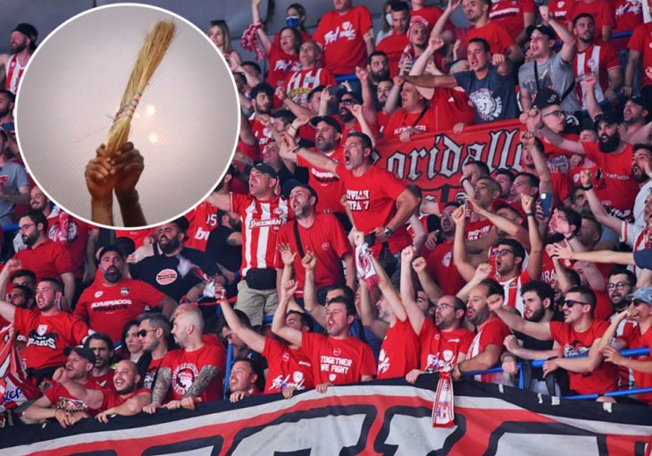 AU KAKVA PROVOKACIJA U DERBIJU: Igralo se za titulu, a svi pričaju o METLI koja je završila u rukama igrača! (FOTO)