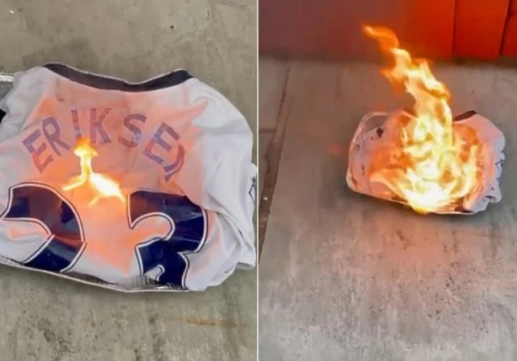 Zapaljen Eriksenov dres nakon transfer-bombe, 